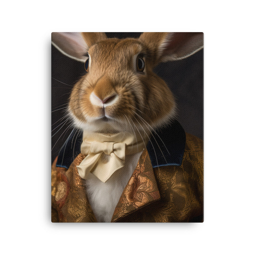 Dutch Bunny with a Stylish Pose Canvas - PosterfyAI.com