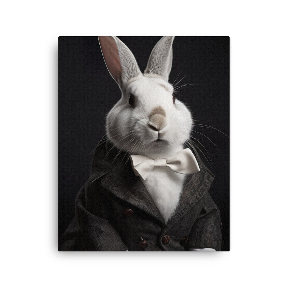 Dutch Bunny with a Stylish Pose Canvas - PosterfyAI.com