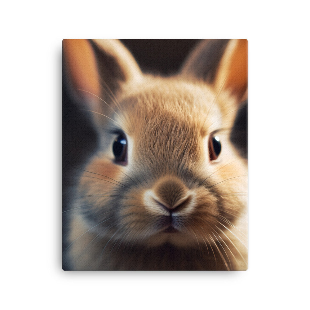 Adorable Dutch Bunny Canvas - PosterfyAI.com