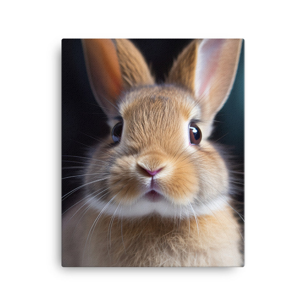 Adorable Dutch Bunny Canvas - PosterfyAI.com