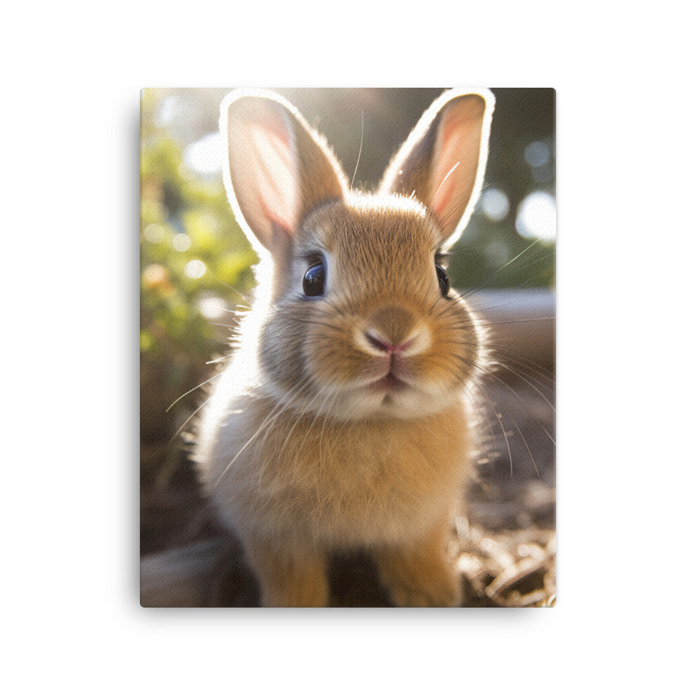 Adorable Californian Bunny Canvas - PosterfyAI.com