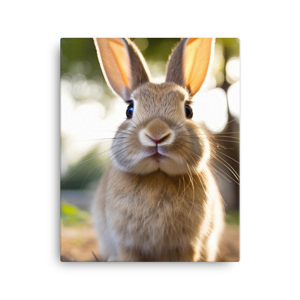 Adorable Californian Bunny Canvas - PosterfyAI.com