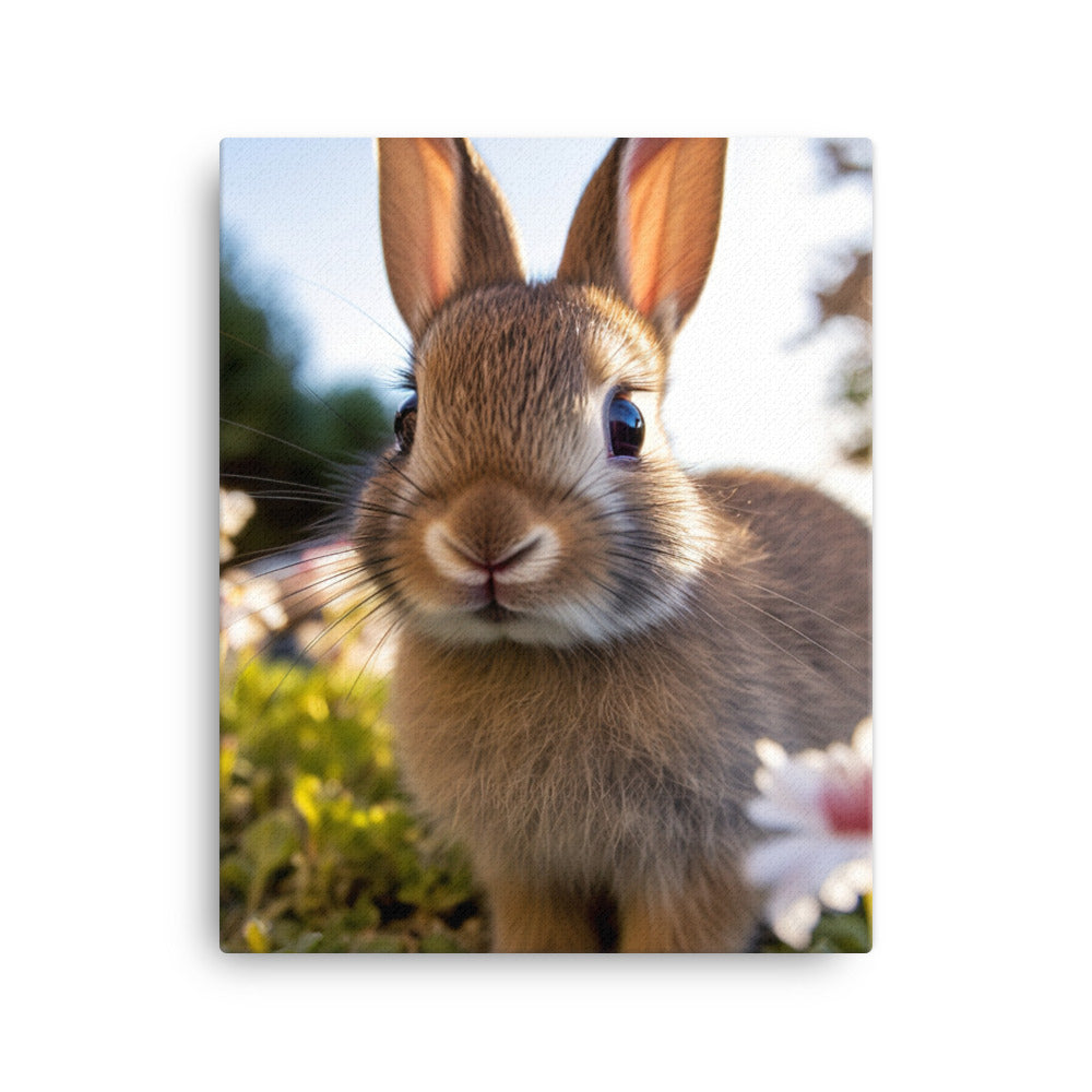 Adorable Californian Bunny Canvas - PosterfyAI.com