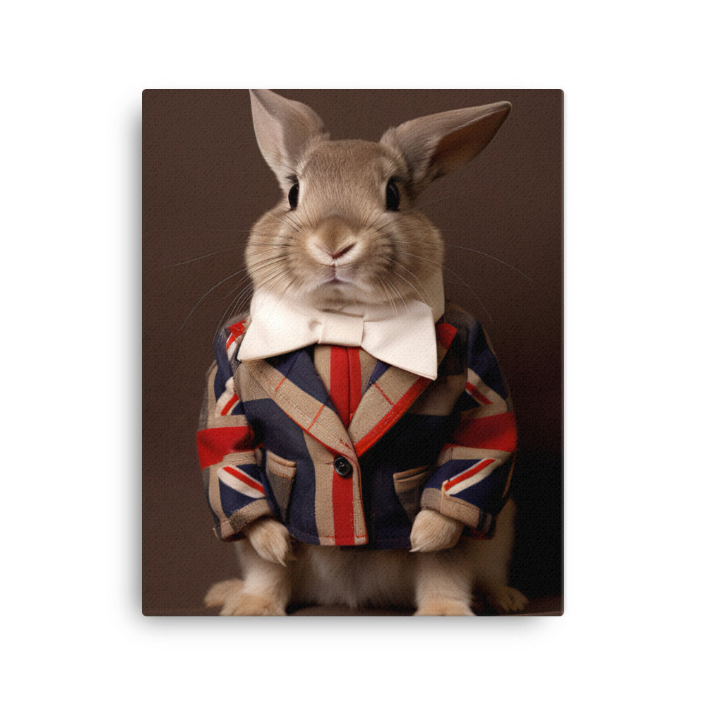 Britannia Petite Bunny with a Stylish Pose Canvas - PosterfyAI.com