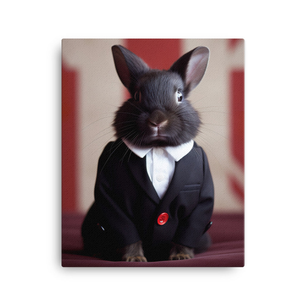 Britannia Petite Bunny with a Stylish Pose Canvas - PosterfyAI.com