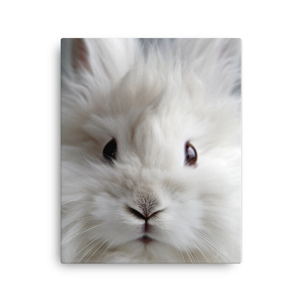 Fluffy Angora Bunny Canvas - PosterfyAI.com