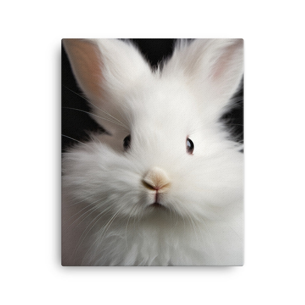 Fluffy Angora Bunny Canvas - PosterfyAI.com
