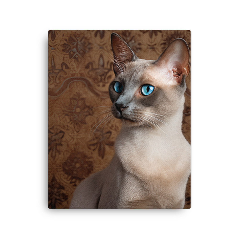 Luxurious Coat of Tonkinese Cat Canvas - PosterfyAI.com