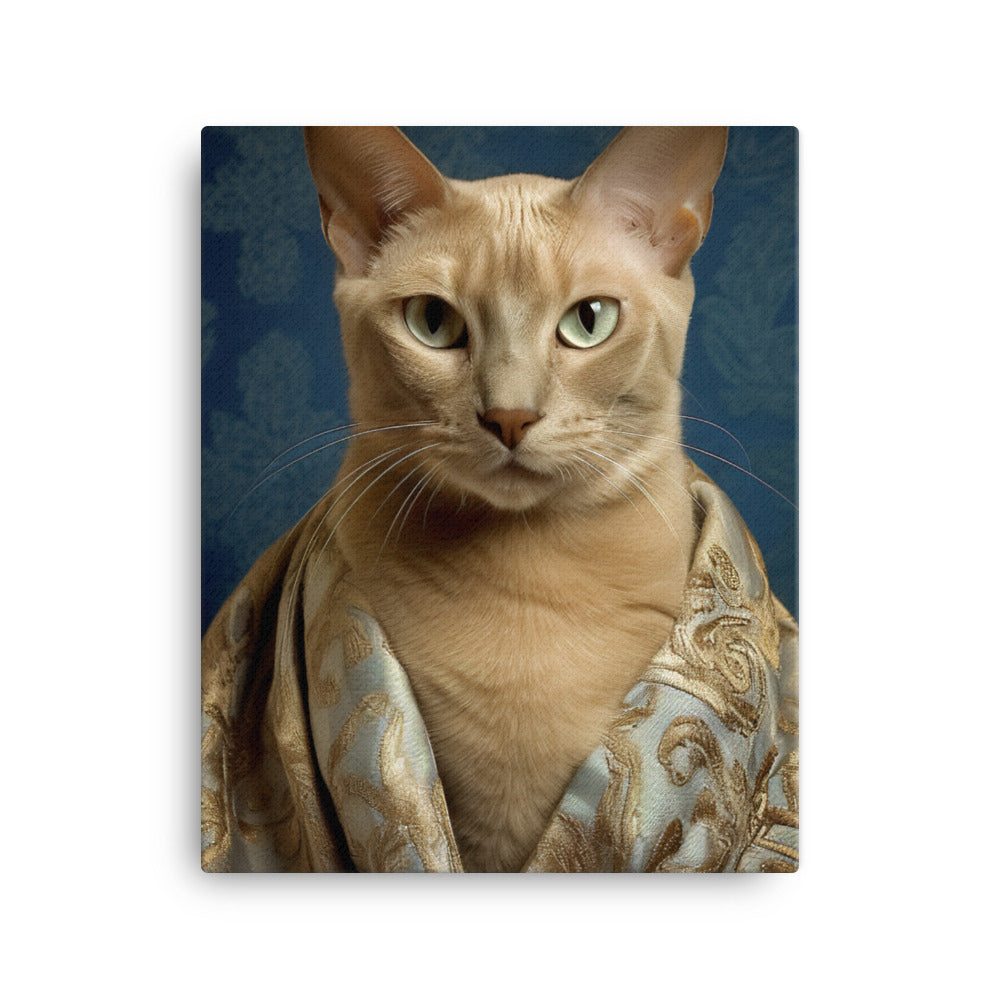 Luxurious Coat of Tonkinese Cat Canvas - PosterfyAI.com