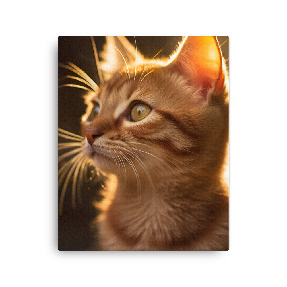 Details of Somali Kitten Canvas - PosterfyAI.com