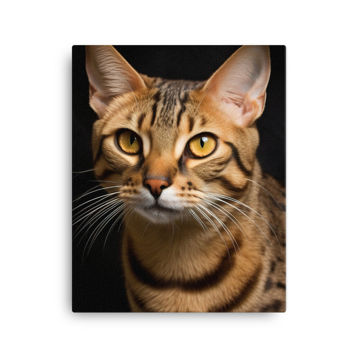 Elegance of Ocicat Cat Canvas - PosterfyAI.com