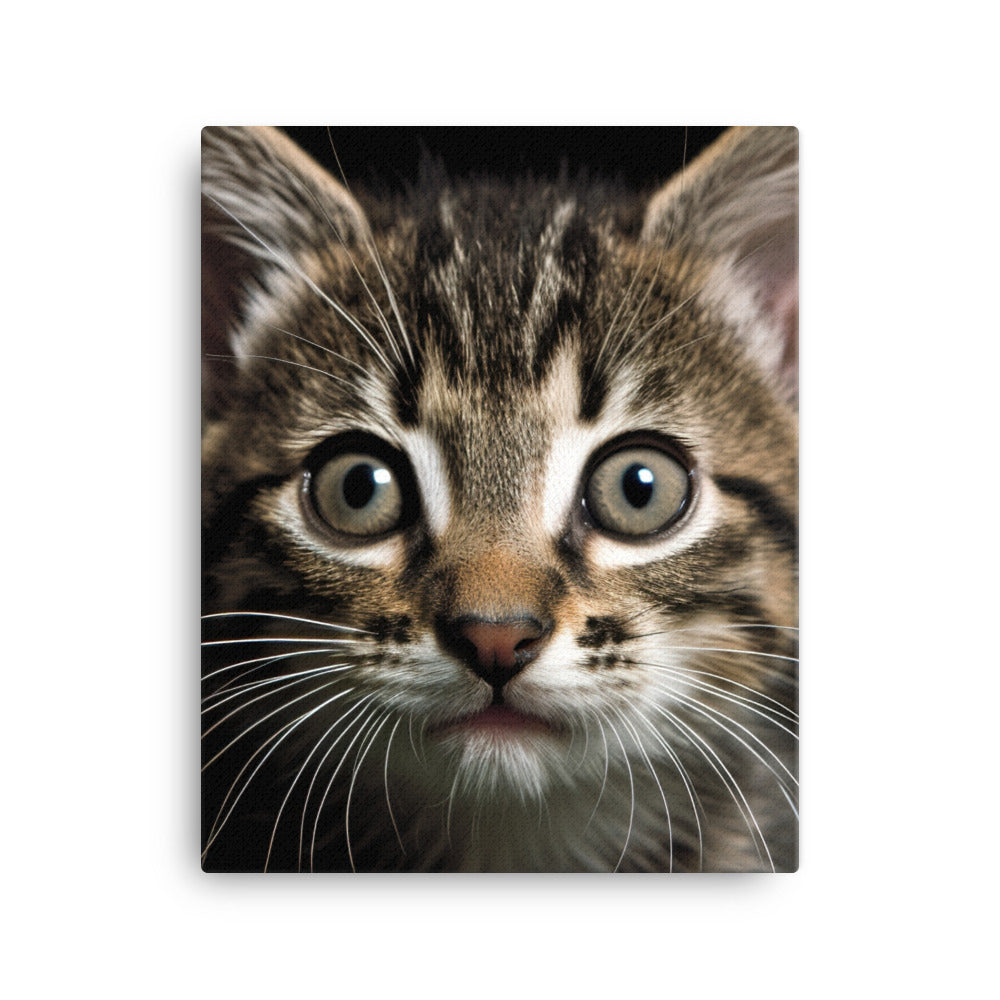 Manx Kitten Canvas - PosterfyAI.com