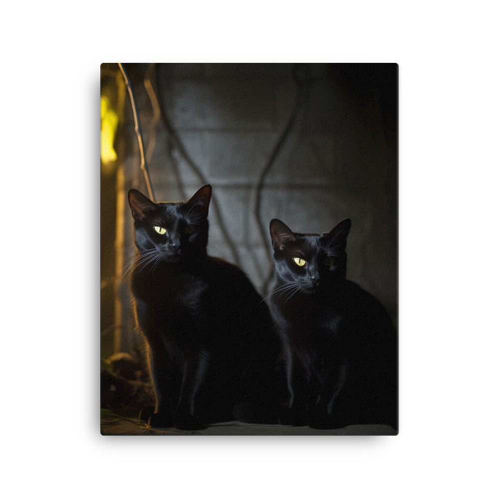 Elegance of Bombay Cats Canvas - PosterfyAI.com
