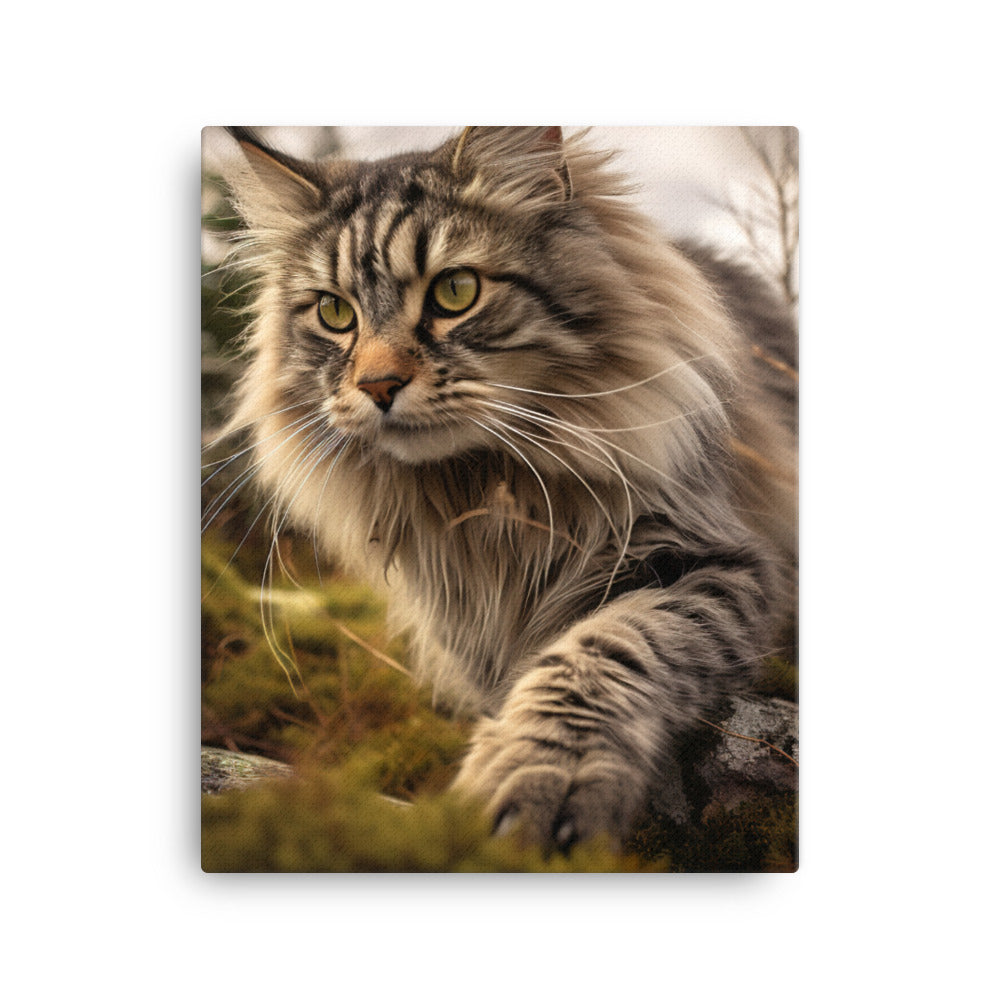 Norwegian Forest Cat Canvas - PosterfyAI.com