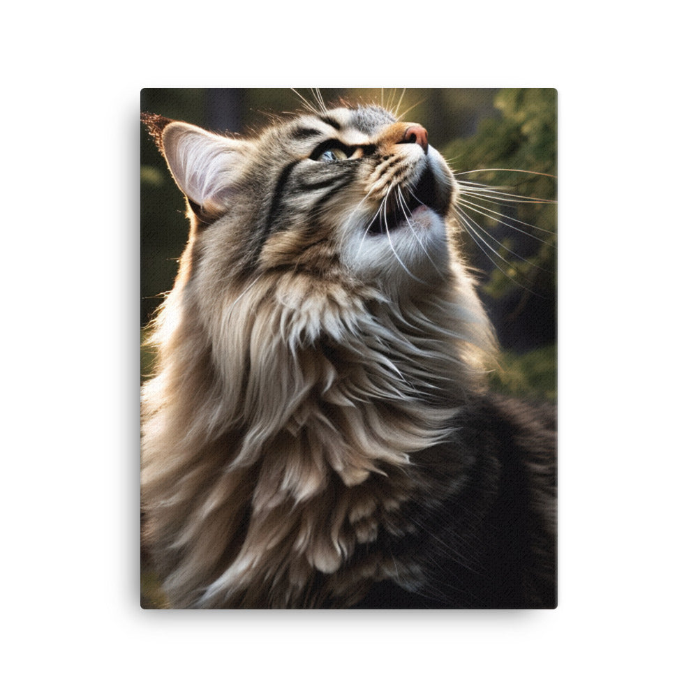 Norwegian Forest Cat Canvas - PosterfyAI.com