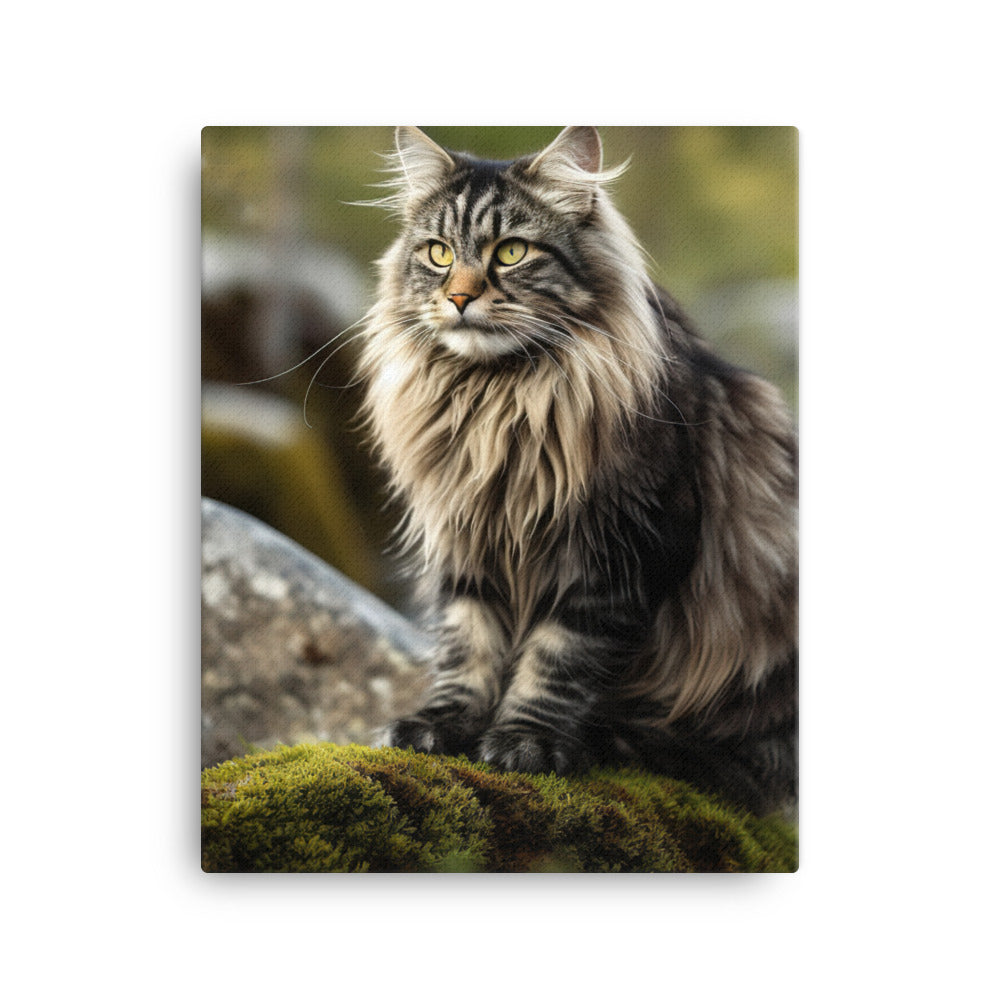Norwegian Forest Cat Canvas - PosterfyAI.com