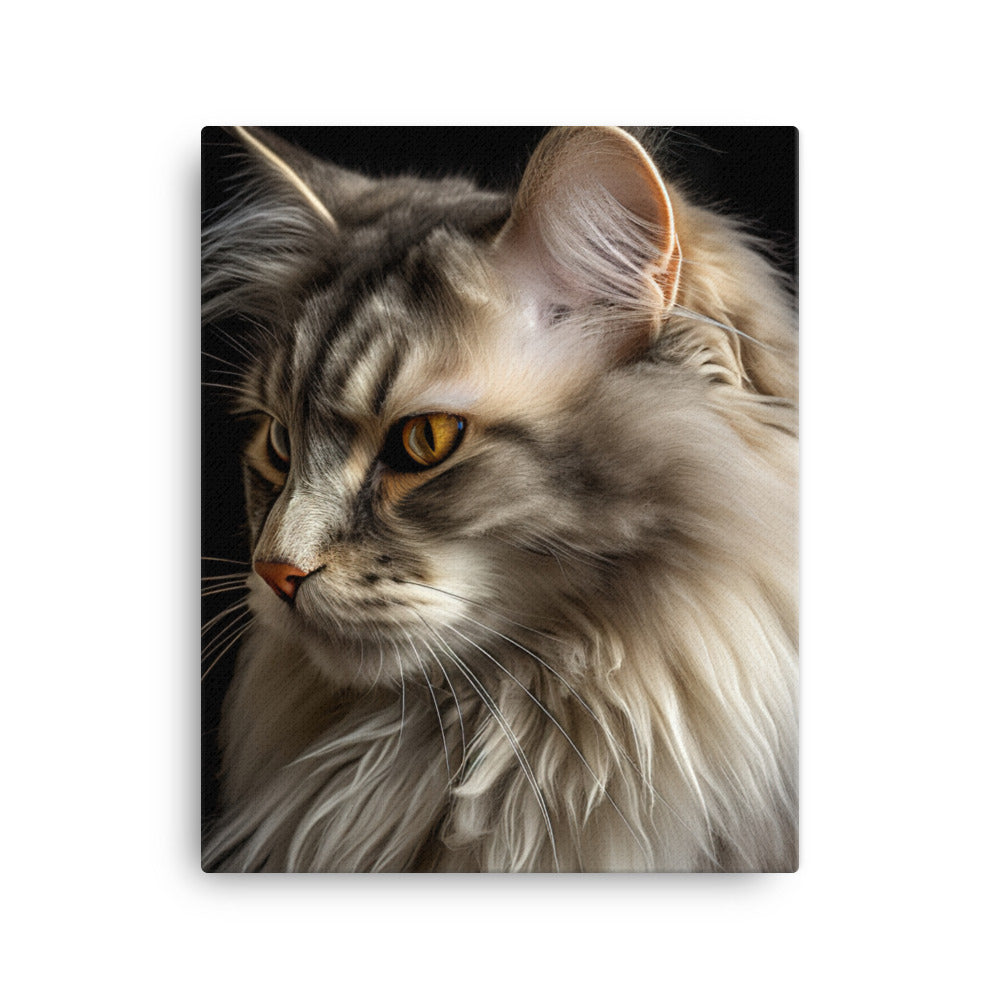 Norwegian Forest Cat Canvas - PosterfyAI.com