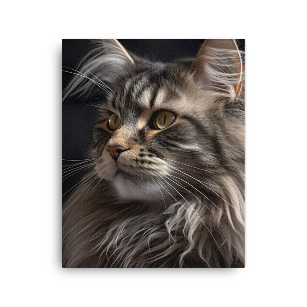 Norwegian Forest Cat Canvas - PosterfyAI.com