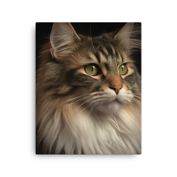 Norwegian Forest Cat Canvas - PosterfyAI.com