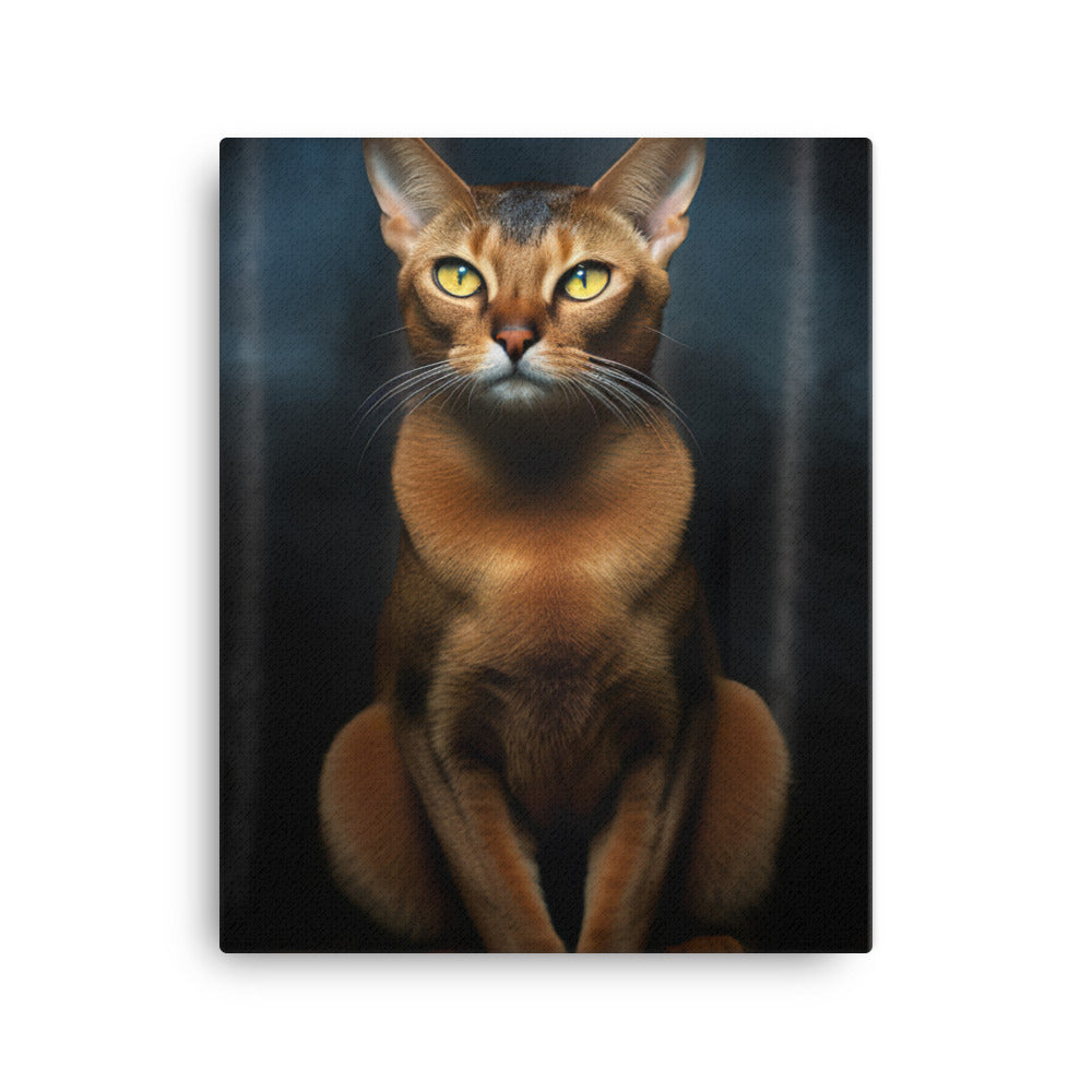 Abyssinian Cat Canvas - PosterfyAI.com