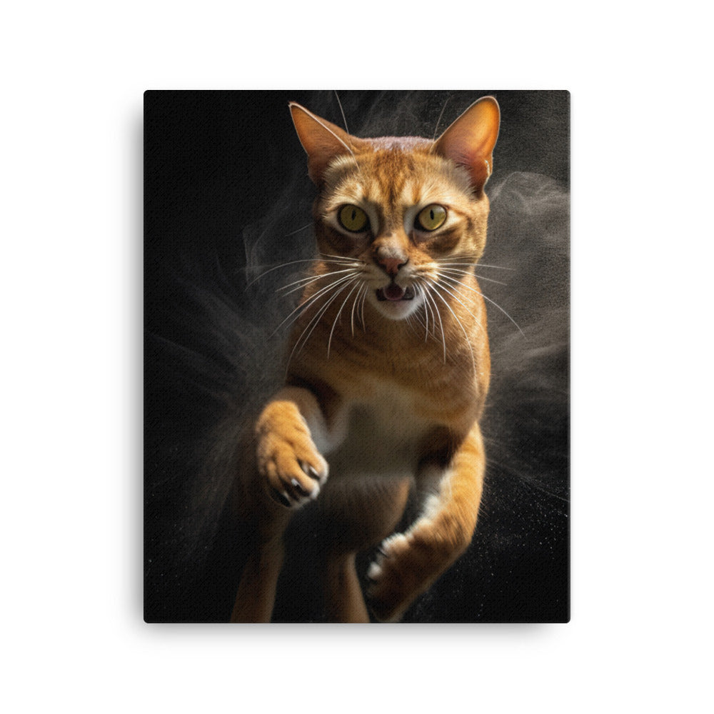 Abyssinian Cat Canvas - PosterfyAI.com