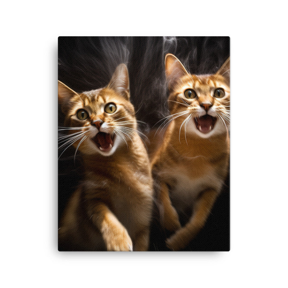 Abyssinian Cat Canvas - PosterfyAI.com