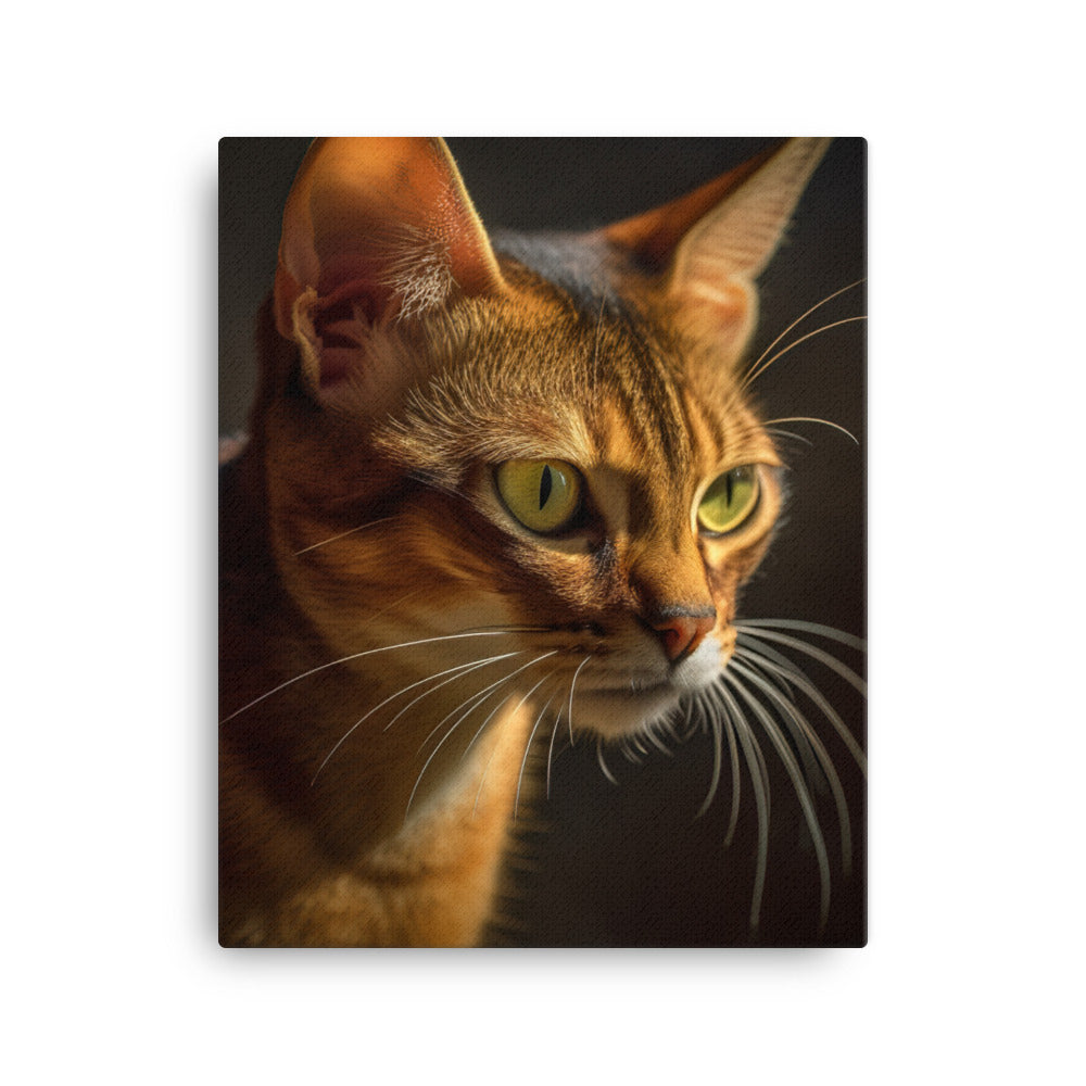 Abyssinian Cat Canvas - PosterfyAI.com