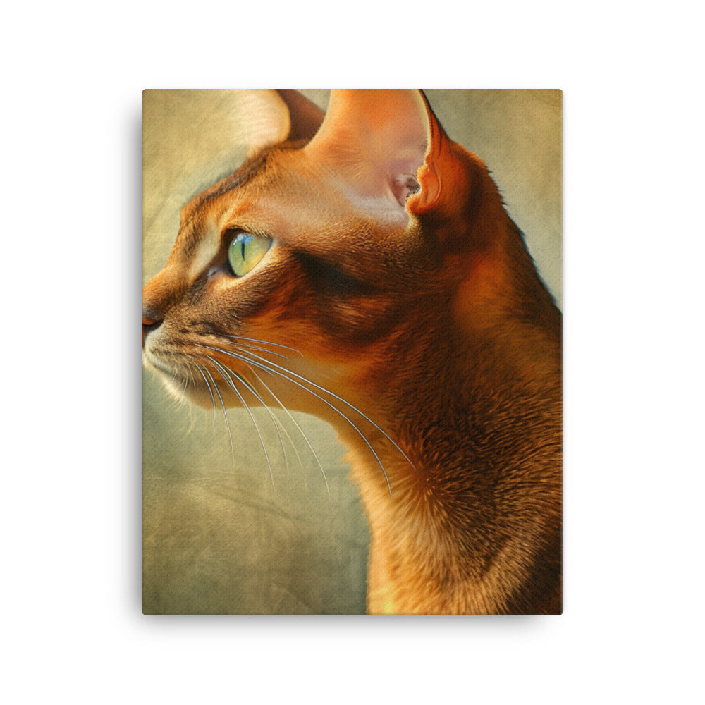 Abyssinian Cat Canvas - PosterfyAI.com
