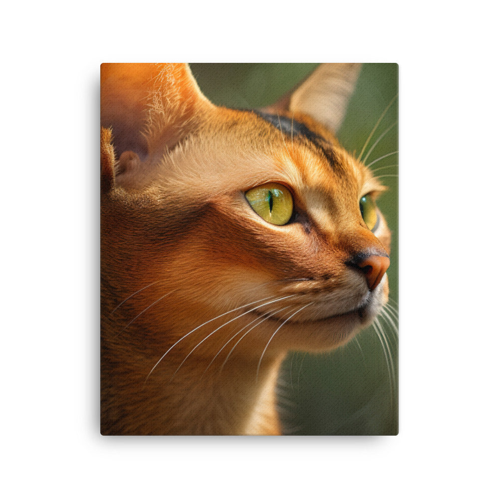 Abyssinian Cat Canvas - PosterfyAI.com