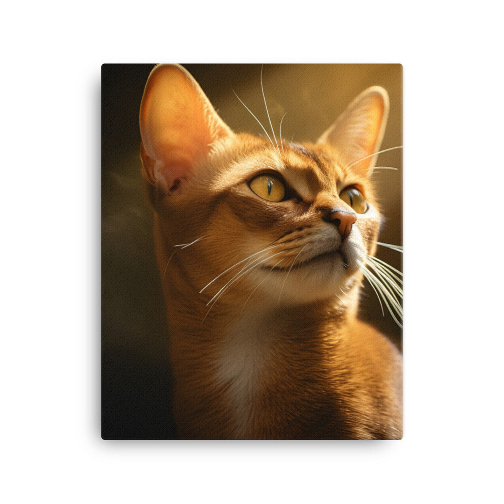 Abyssinian Cat Canvas - PosterfyAI.com