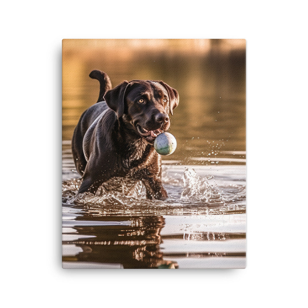 Labrador Retriever Canvas - PosterfyAI.com