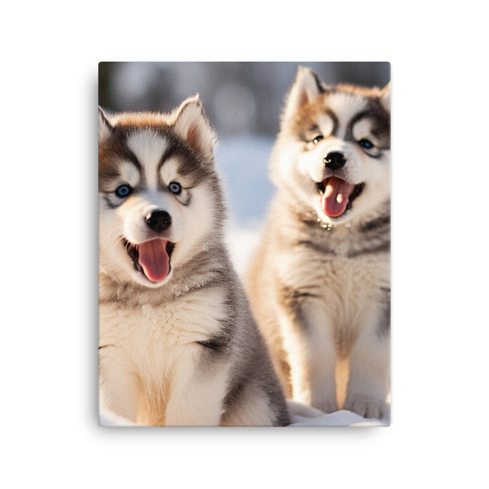 Alaskan Malamute Canvas - PosterfyAI.com