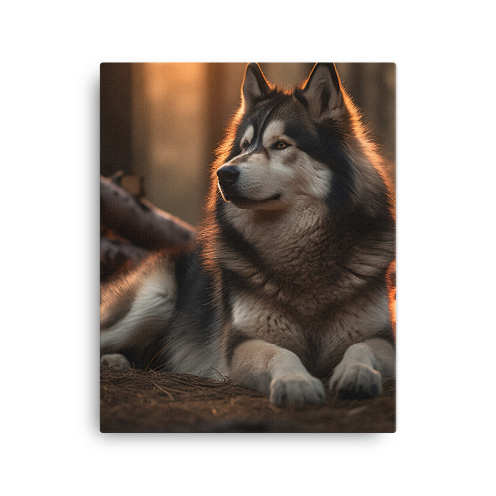 Alaskan Malamute Canvas - PosterfyAI.com