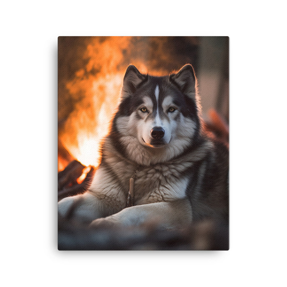 Alaskan Malamute Canvas - PosterfyAI.com