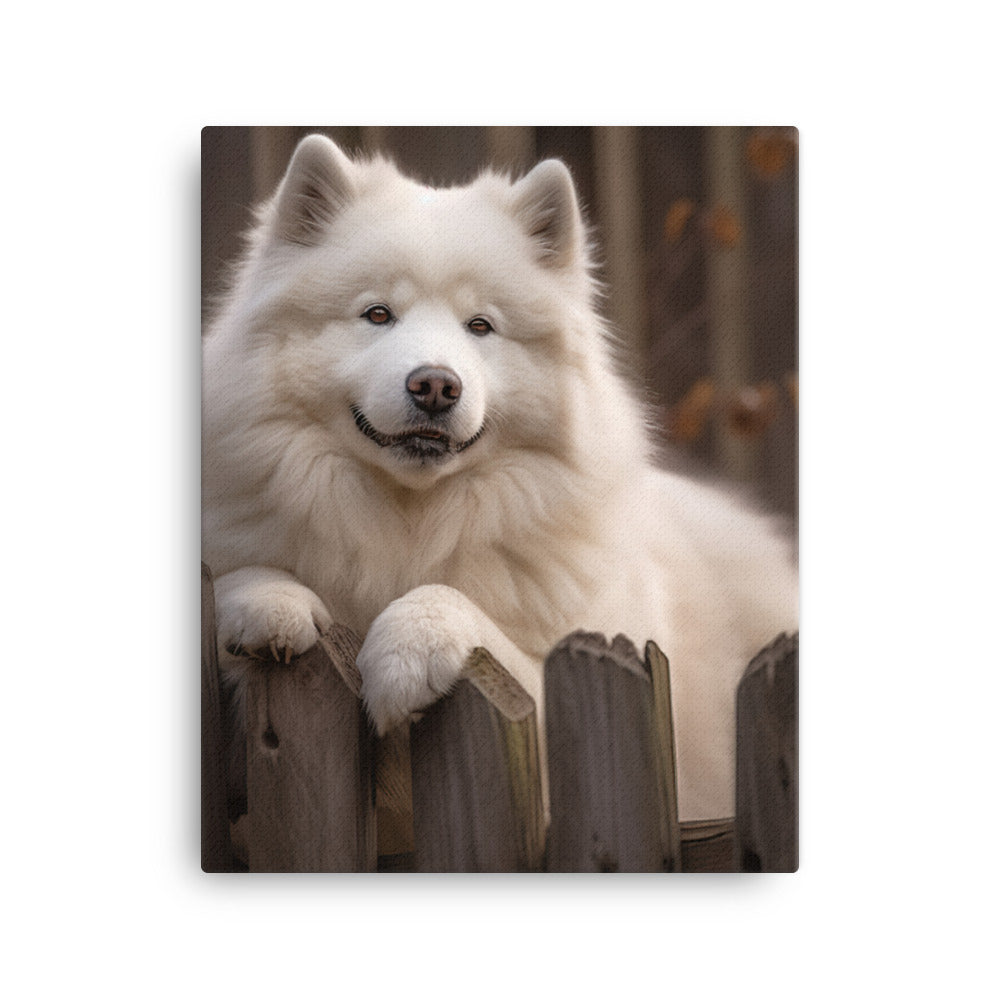 Samoyed Canvas - PosterfyAI.com