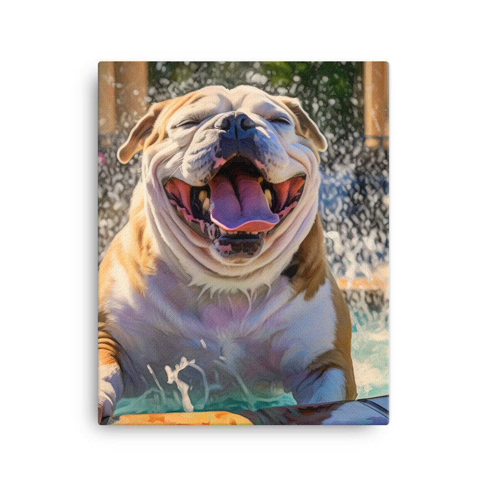 Bulldog Canvas - PosterfyAI.com