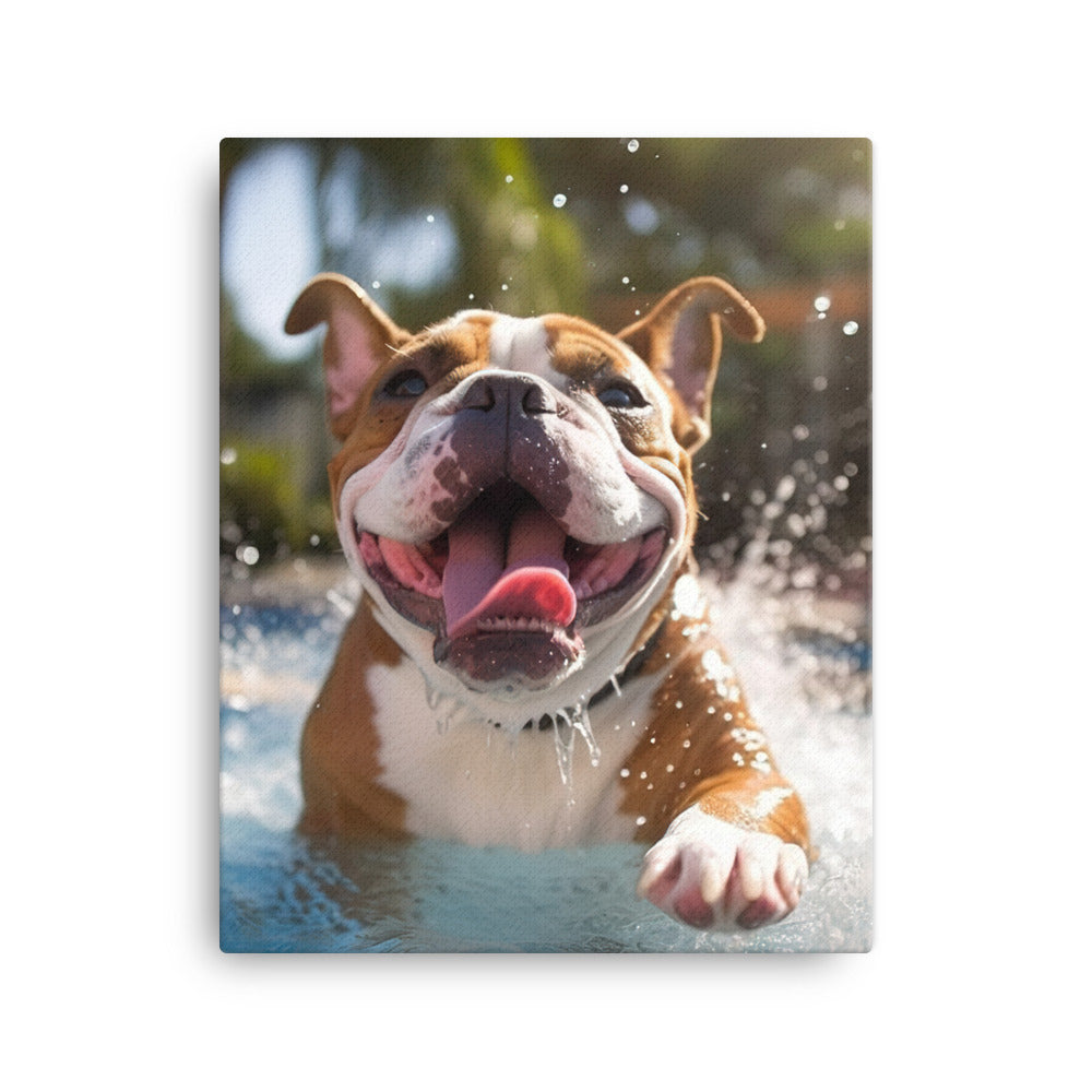 Bulldog Canvas - PosterfyAI.com
