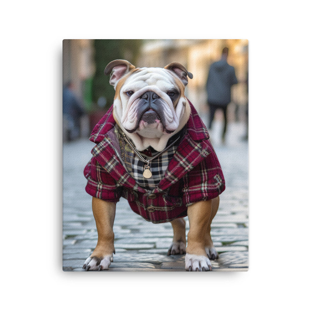 Bulldog Canvas - PosterfyAI.com