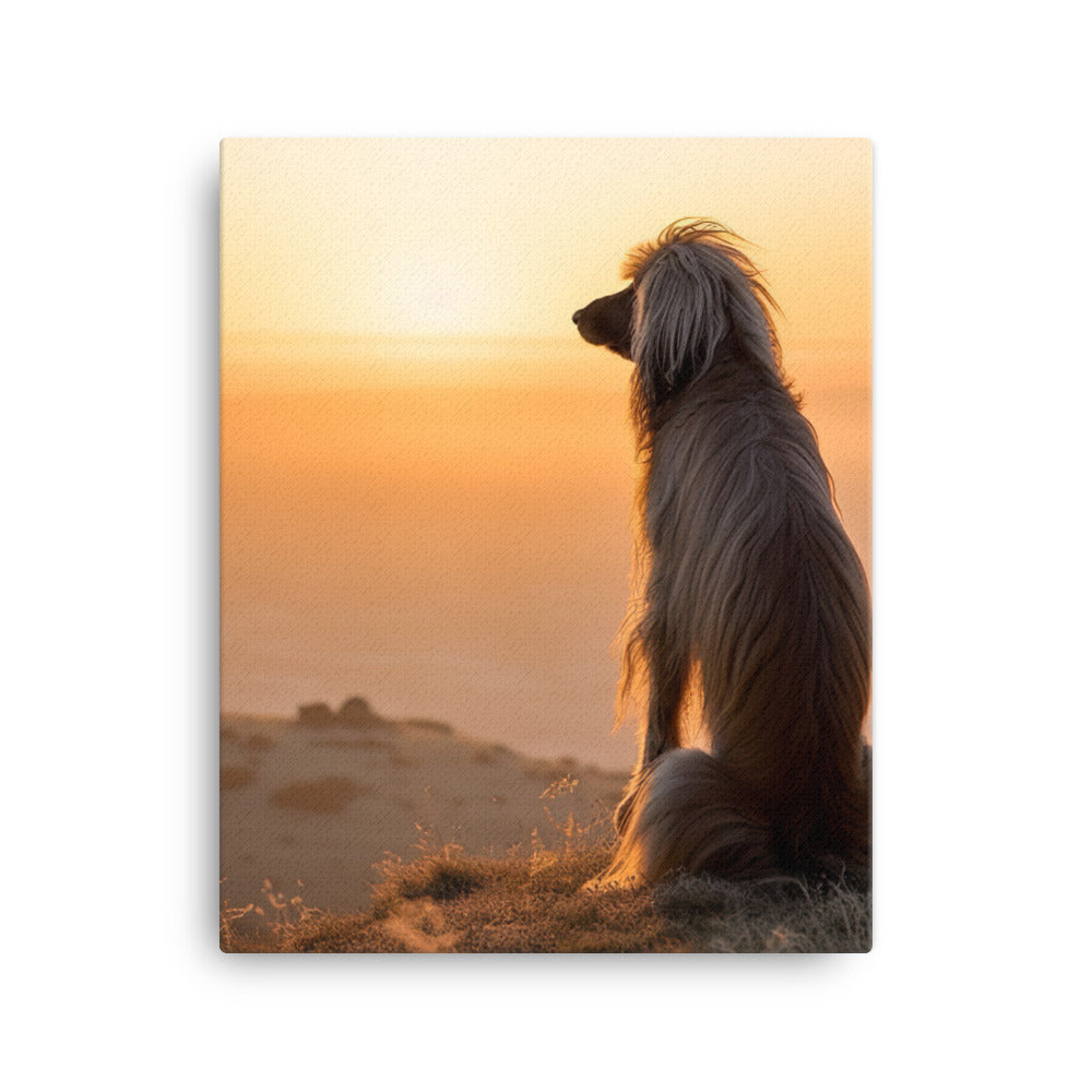 Afghan Hound Canvas - PosterfyAI.com