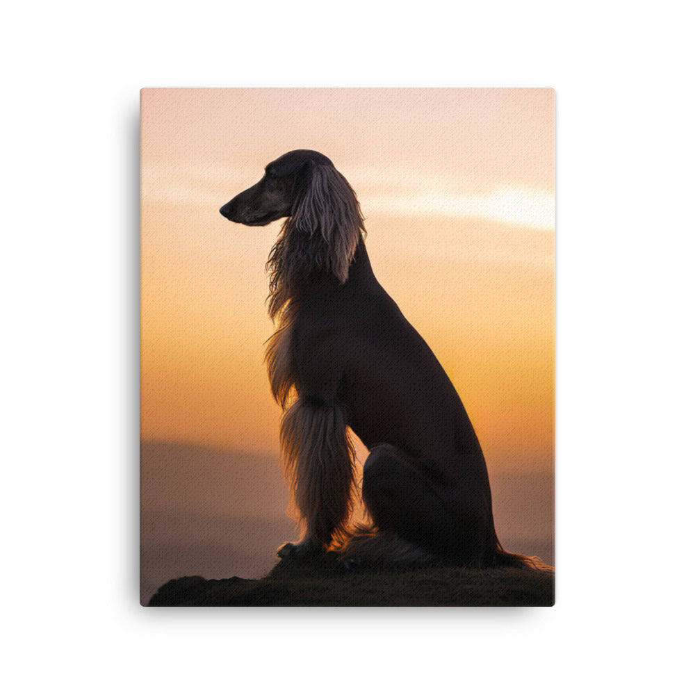 Afghan Hound Canvas - PosterfyAI.com
