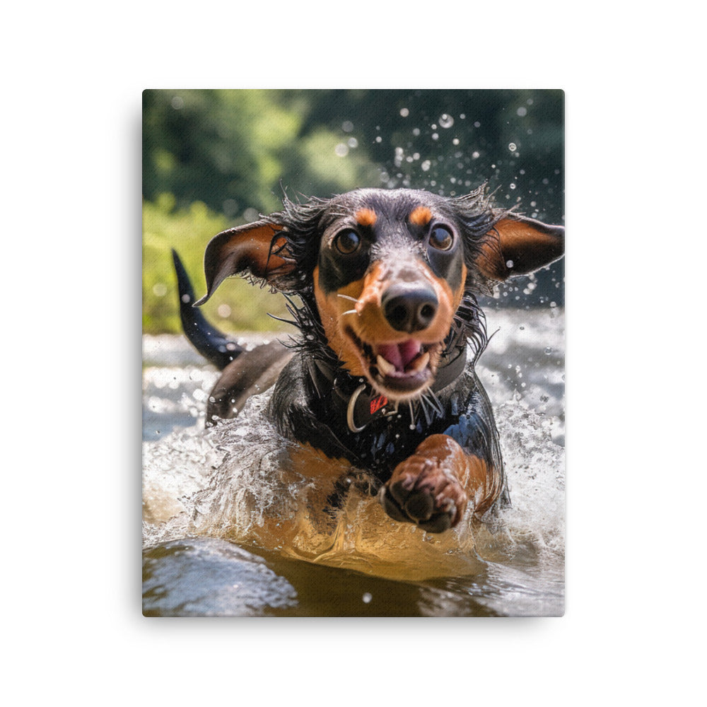 Dachshund Canvas - PosterfyAI.com