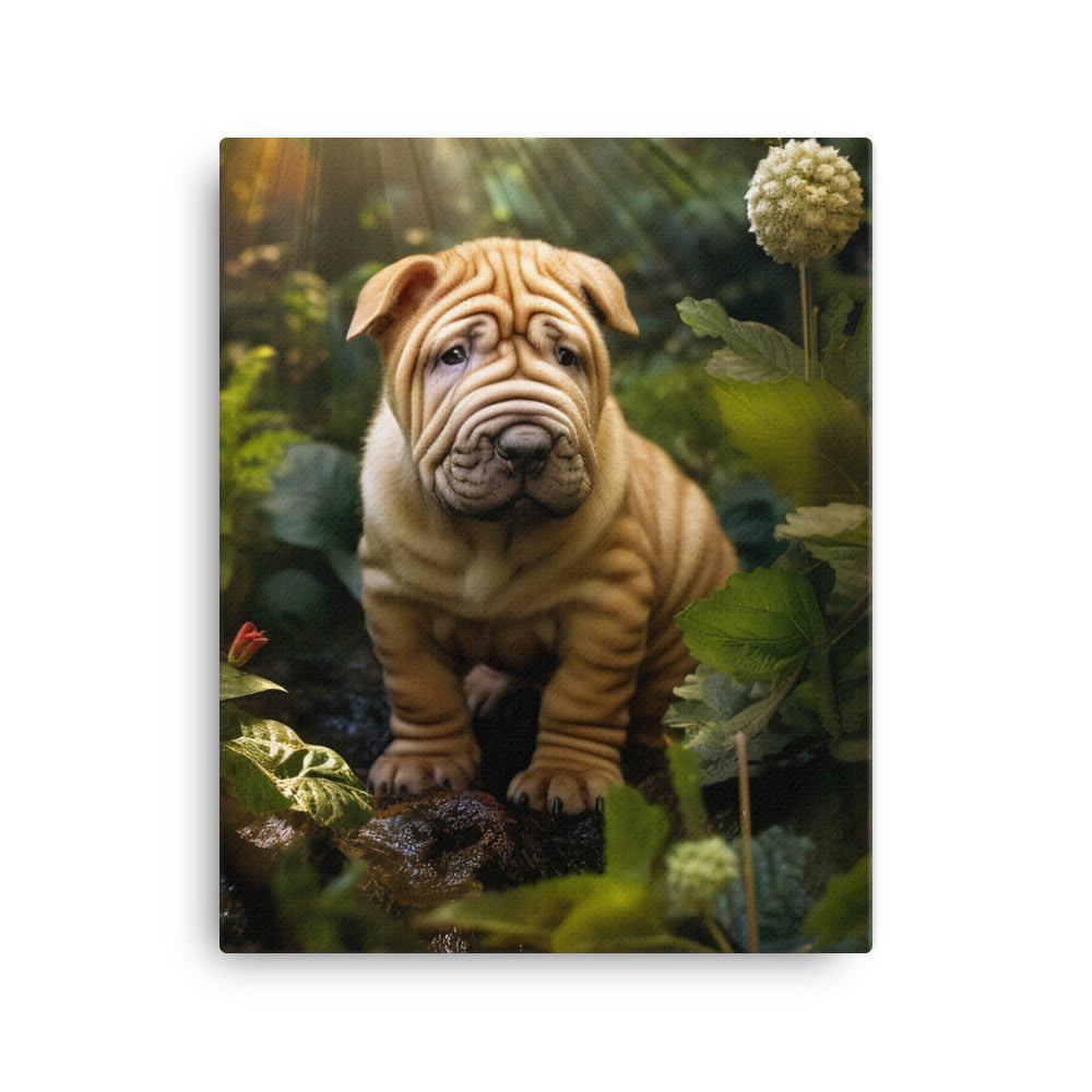 Shar Pei Canvas - PosterfyAI.com