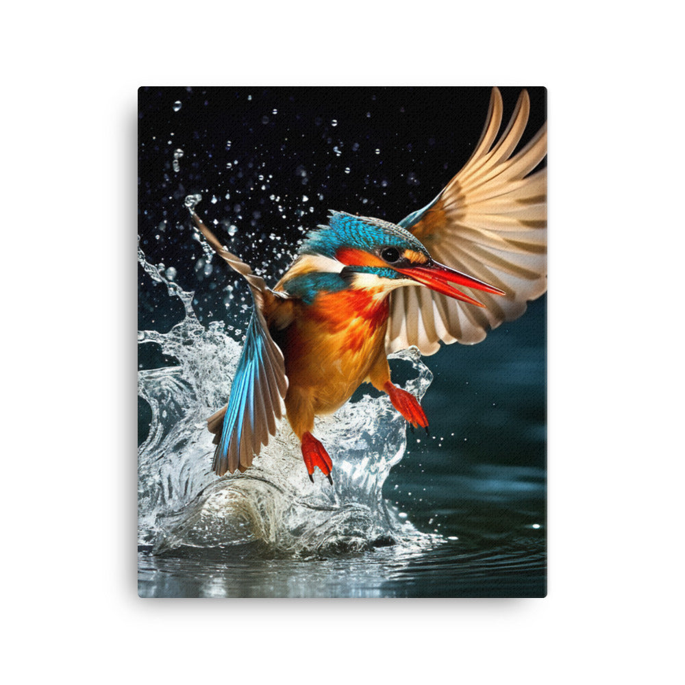 Kingfisher Canvas - PosterfyAI.com
