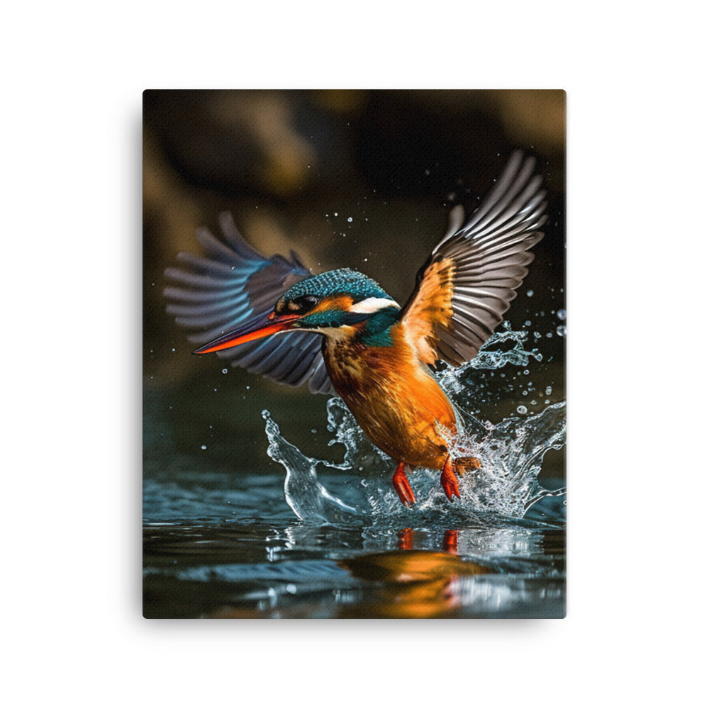 Kingfisher Canvas - PosterfyAI.com