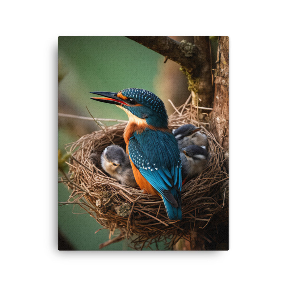 Kingfisher Canvas - PosterfyAI.com