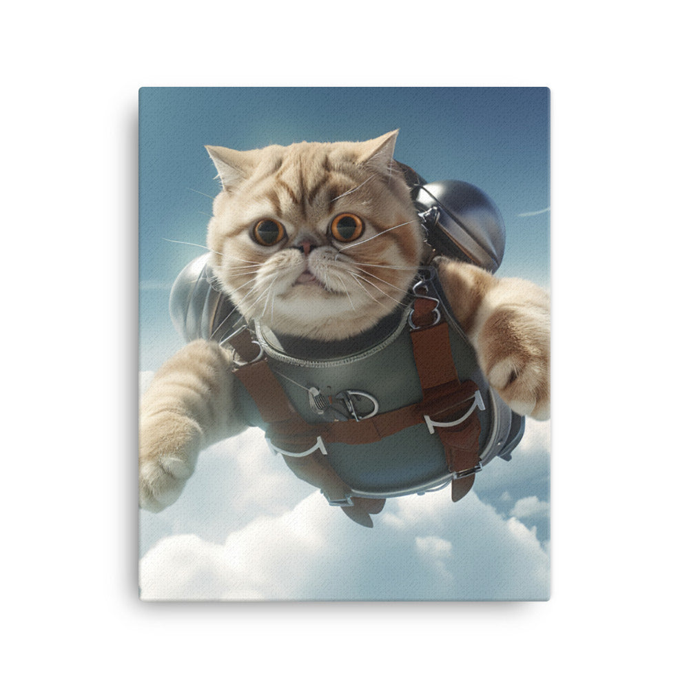 Exotic Shorthair Pilot Canvas - PosterfyAI.com
