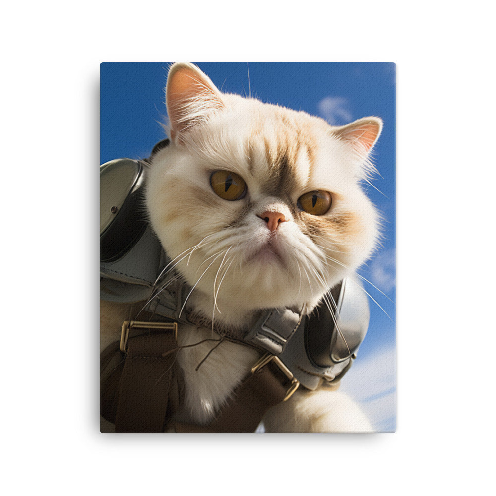 Exotic Shorthair Pilot Canvas - PosterfyAI.com