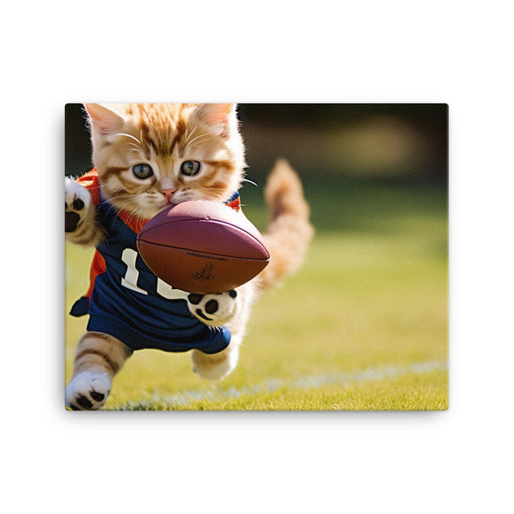 Exotic Shorthair Football Player Canvas - PosterfyAI.com
