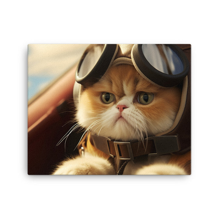 Exotic Shorthair Pilot Canvas - PosterfyAI.com