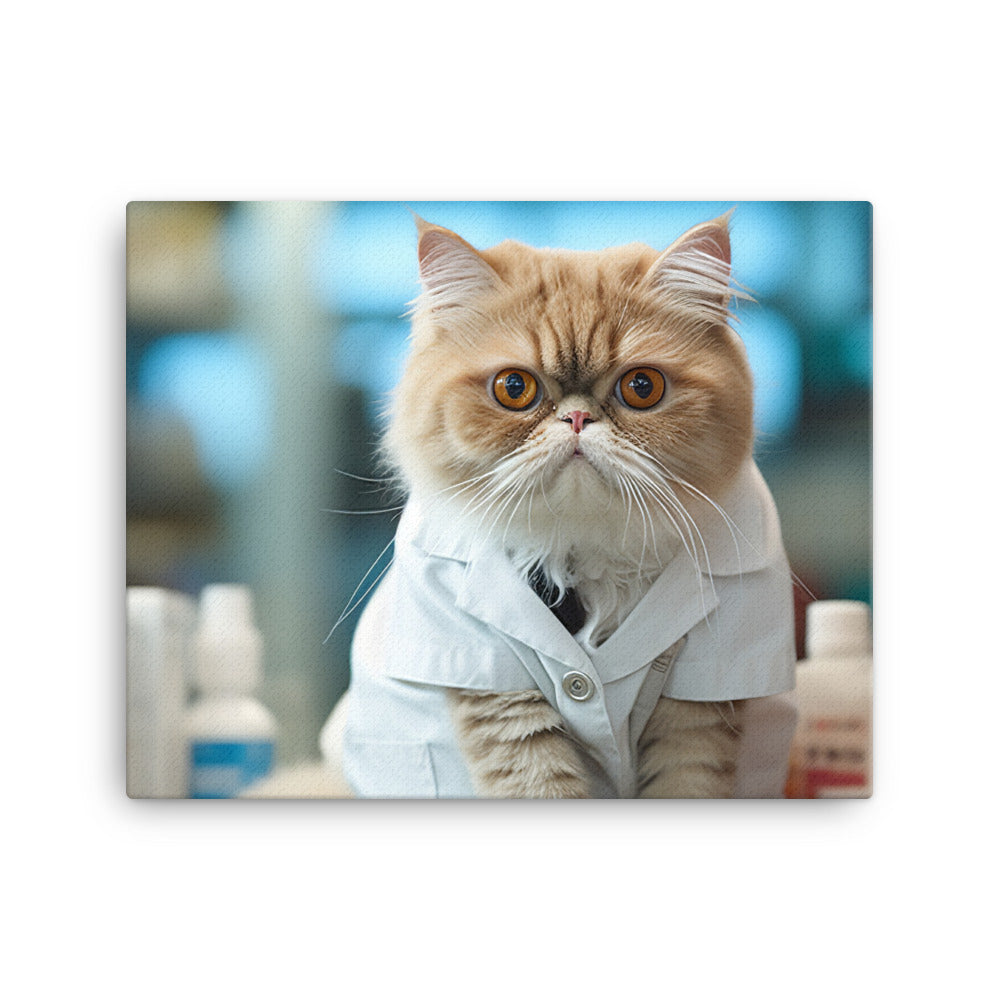 Exotic Shorthair Pharmacist Canvas - PosterfyAI.com